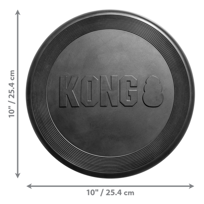 Kong Extreme Flyer disc dog toy in black with textured edges and durable design by The Family Pet