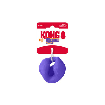 Kong Ogee Orb dog toy in purple designed for interactive play and floating in water