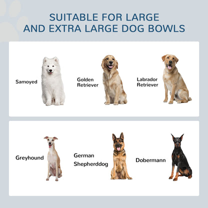 Large dog breeds including Samoyed Golden Retriever Labrador Greyhound German Shepherd Dobermann for elevated dog bowls for large dogs
