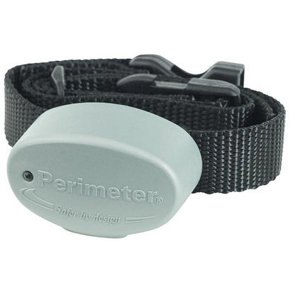 Perimeter Technologies black dog receiver collar with gray rectangular module for underground fences
