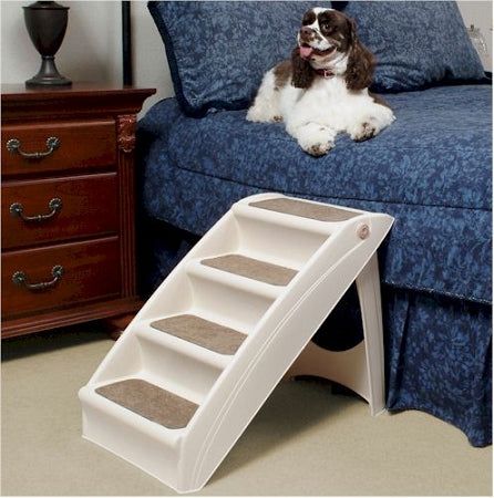 PetSafe dog steps with carpeted treads for easy climbing, ideal pet steps for small dogs to access furniture