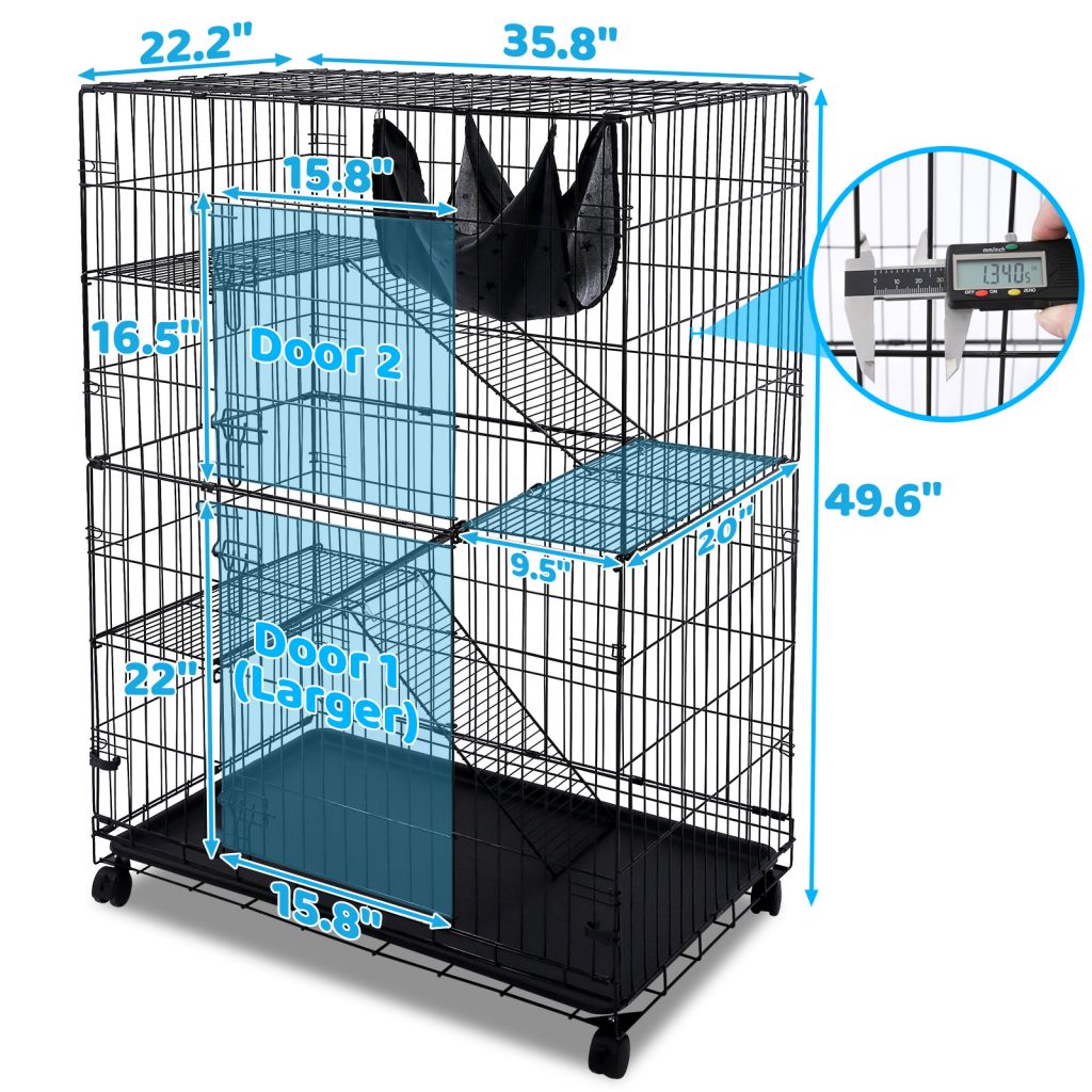 50" Collapsible Cat Cage C01