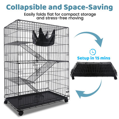 50" Collapsible Cat Cage C01