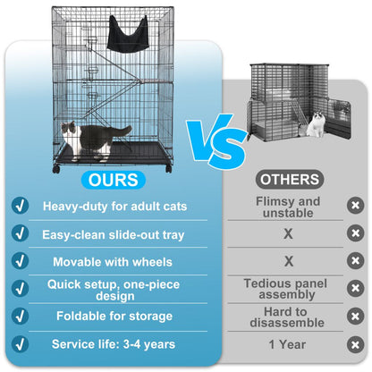 50" Collapsible Cat Cage C01