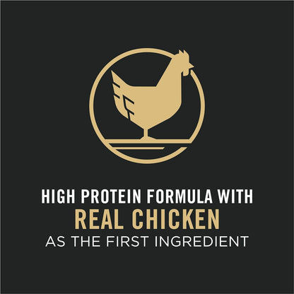 Pro Plan Adult Complete Essentials dog food with high protein formula featuring real chicken as the first ingredient