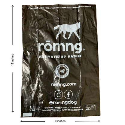 Bamboo Poop Bag Dispenser w/ 1 Compostable roll