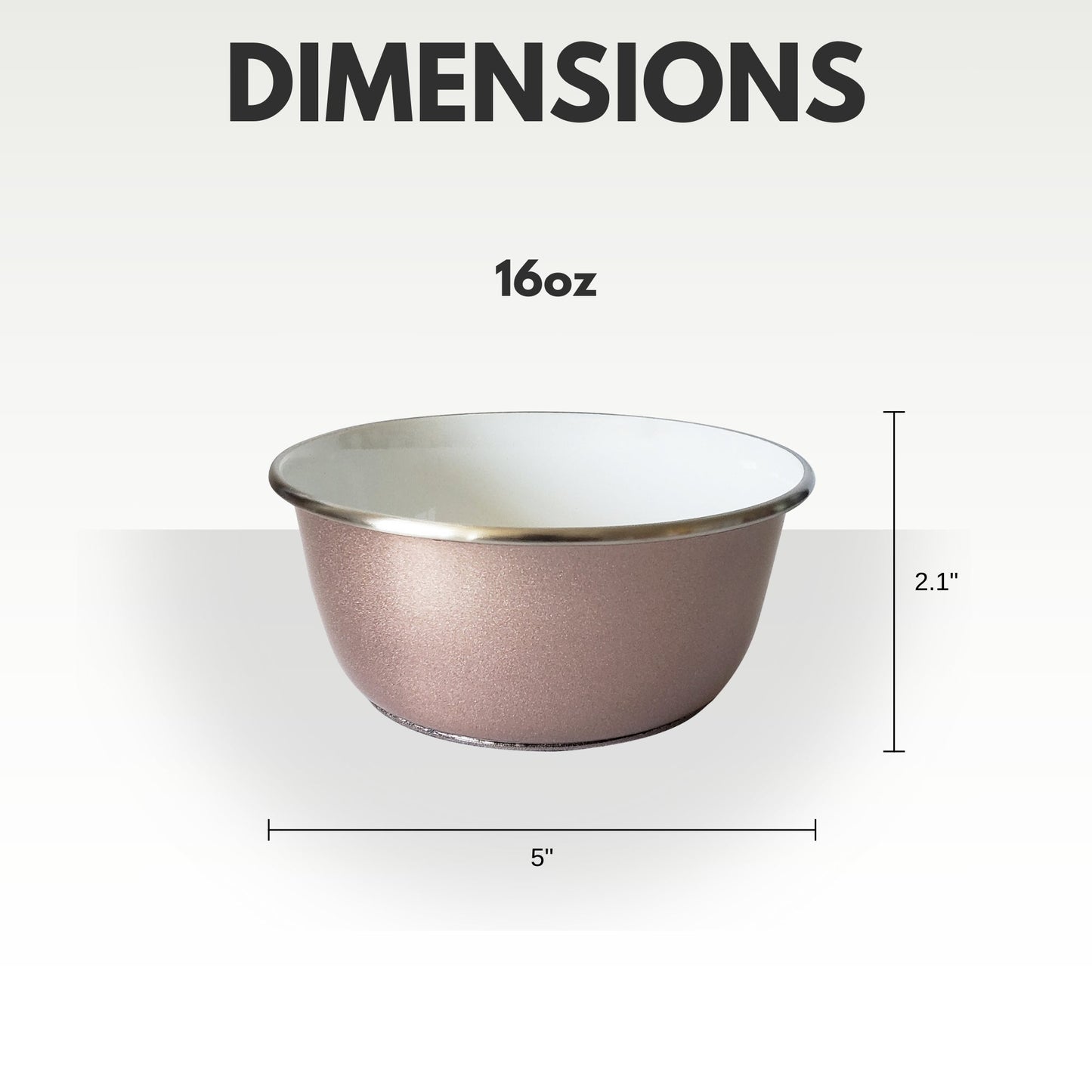 American Pet Supplies rose gold stainless steel dog bowl in a deep design with 16oz capacity