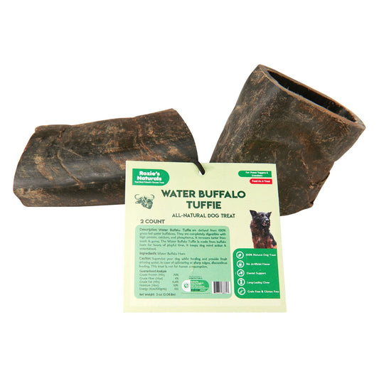 Natural dog chews buffalo horn Water Buffalo Tuffie all-natural dog treats from PawCounter.com