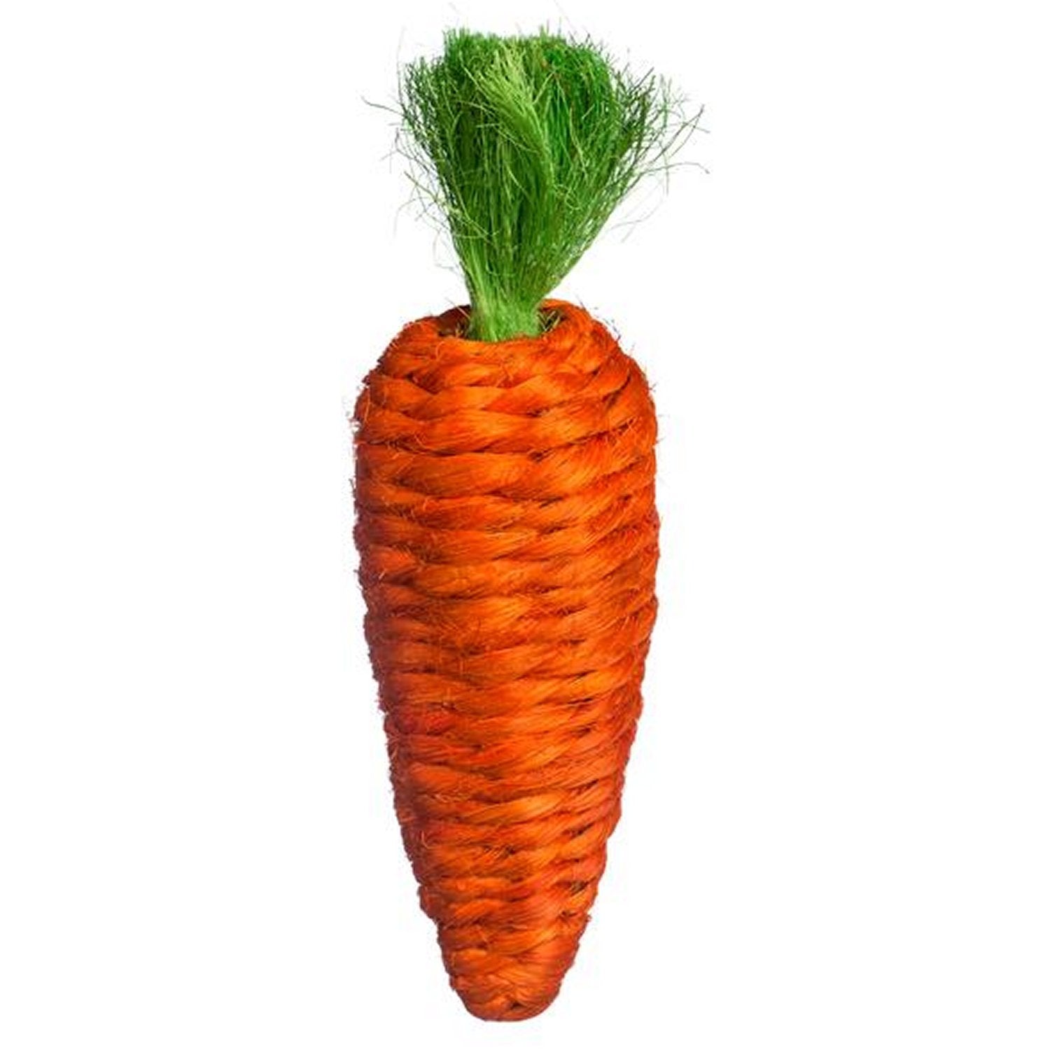 Prevue Pet Products Small Paws carrot shaped small animal chew toy with green top for pets