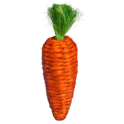 Prevue Pet Products Small Paws carrot shaped small animal chew toy with green top for pets