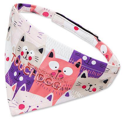 Touchdog ®'Head-Popper' Fashion Designer Printed Hook-and-Loop Dog Bandana