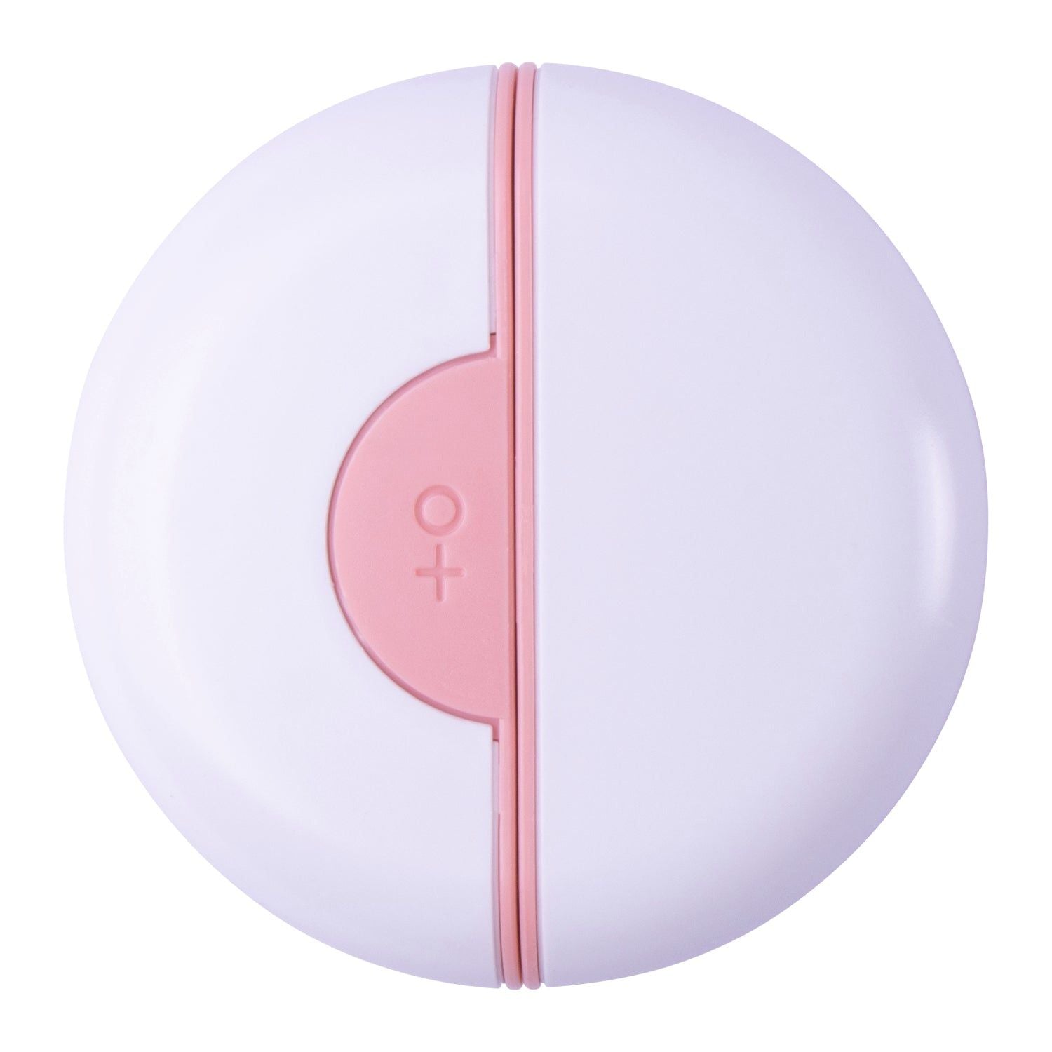 Compact round travel pet grooming comb in white and pink for portable pet care