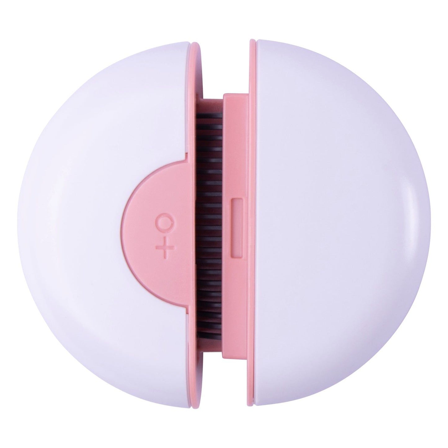 Compact travel pet grooming comb with pink and white casing for easy on-the-go pet care