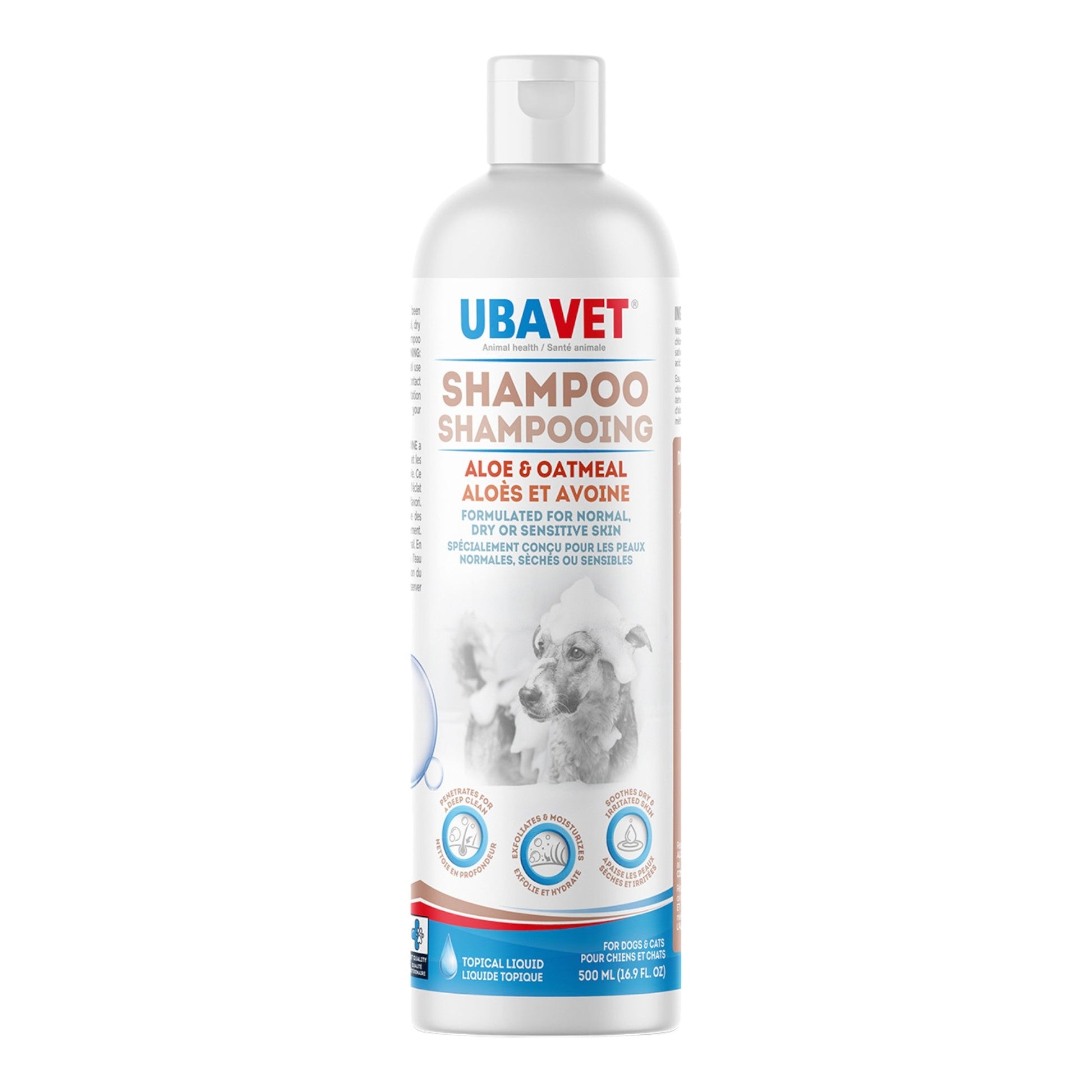 American Pet Supplies aloe oatmeal pet shampoo bottle for normal dry or sensitive pet skin