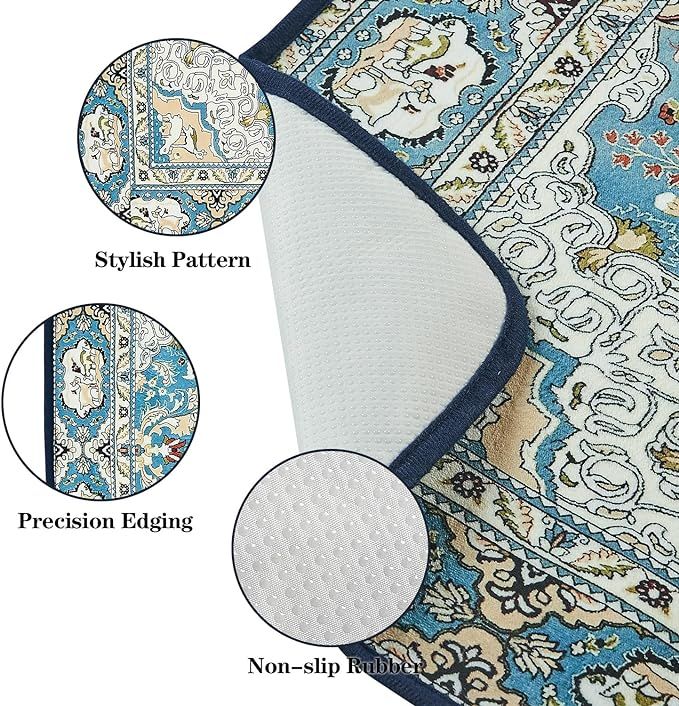 Stylish patterned washable pee pads for dogs with precision edging and non slip rubber backing