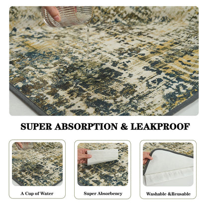 Washable pee pads for dogs showing super absorption and leakproof protection with water poured on pad