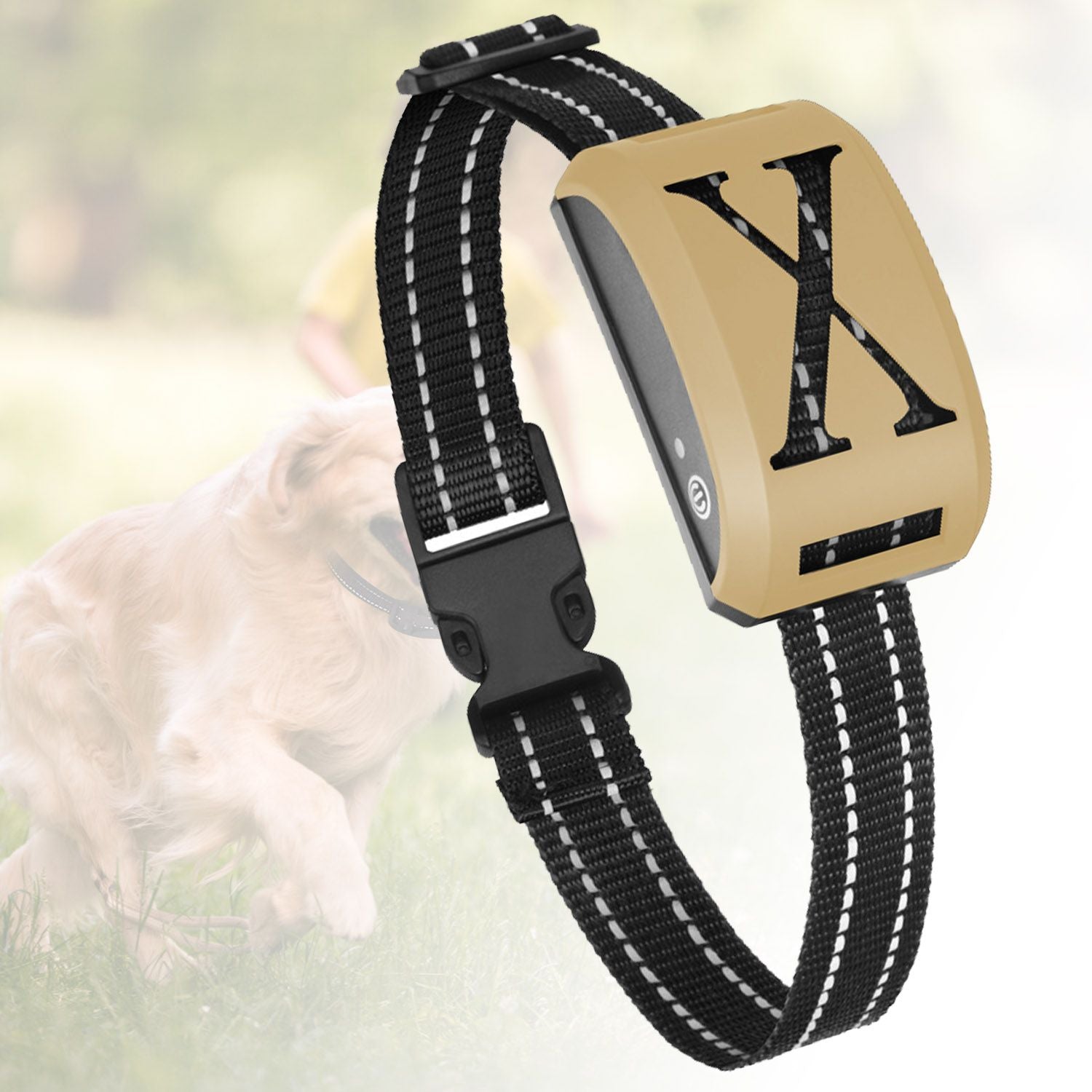 Wireless electric dog fence receiver collar with adjustable strap for pet safety