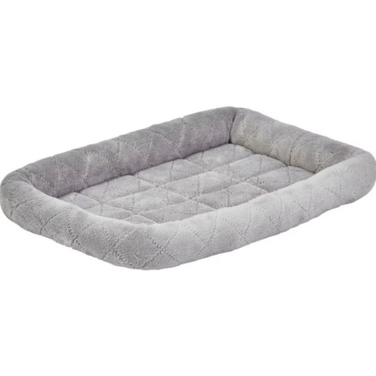 Midwest Quiet Time Deluxe Diamond Stitch Pet Bed Gray For Dogs - Small - 1 Count