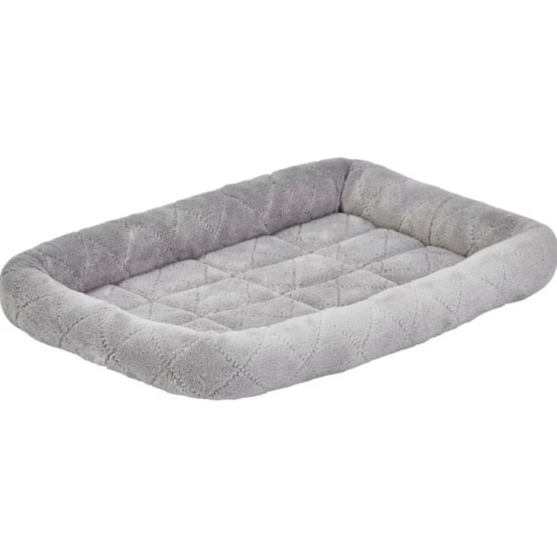 Midwest Quiet Time Deluxe Diamond Stitch Pet Bed Gray For Dogs - Large - 1 Count