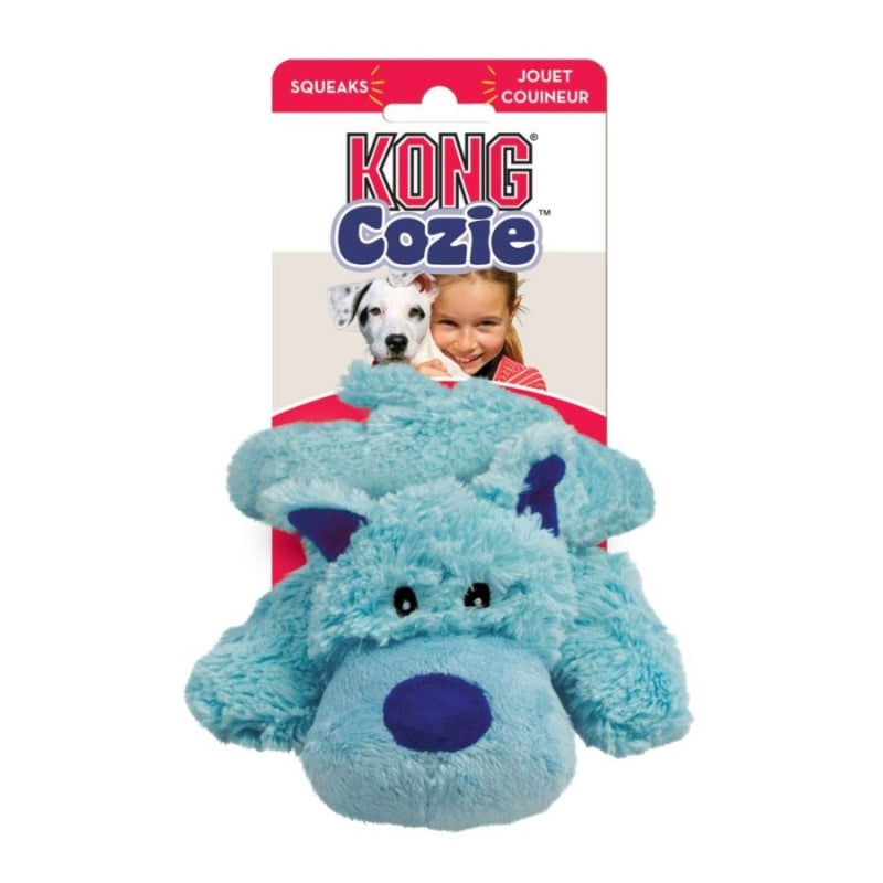 Kong Cozie Plush Toy - Baily The Blue Dog - Medium - Baily The Blue Dog