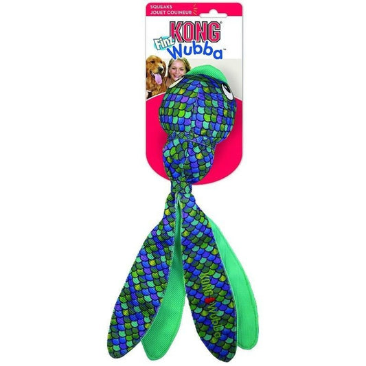 Kong Wubba Finz Blue Dog Toy - Small - 1 Count