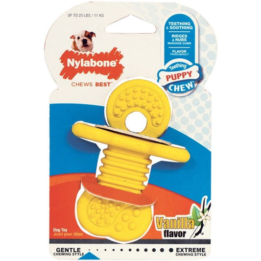 Nylabone Puppy Teether Chew Toy Small Vanilla Flavor - 1 Count